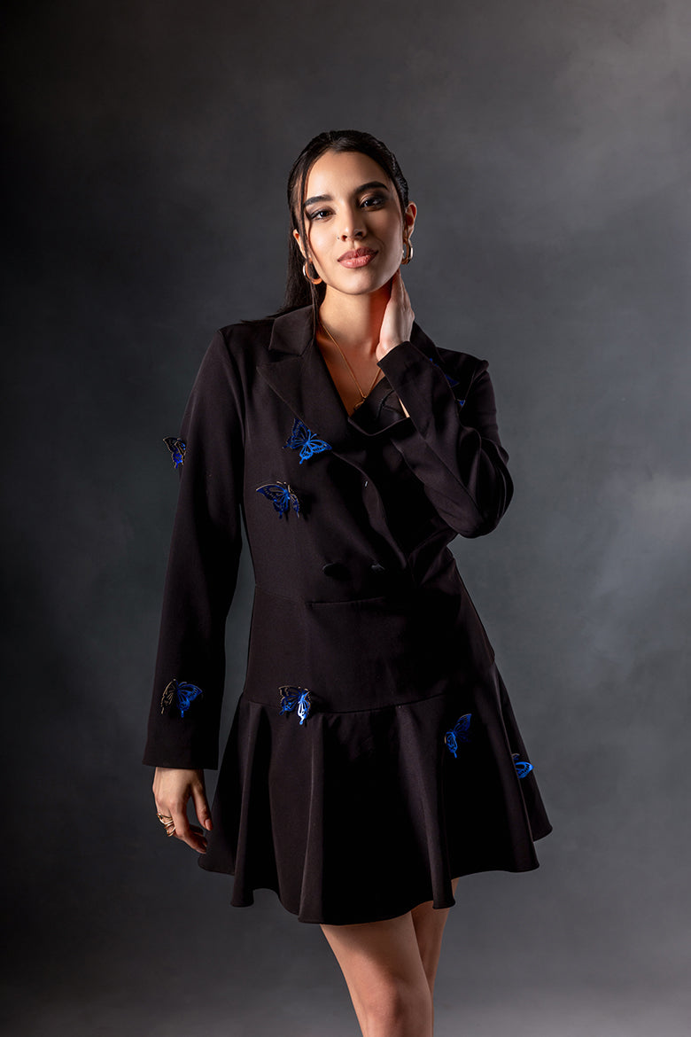 Electric Blue 3D Butterfly Dress