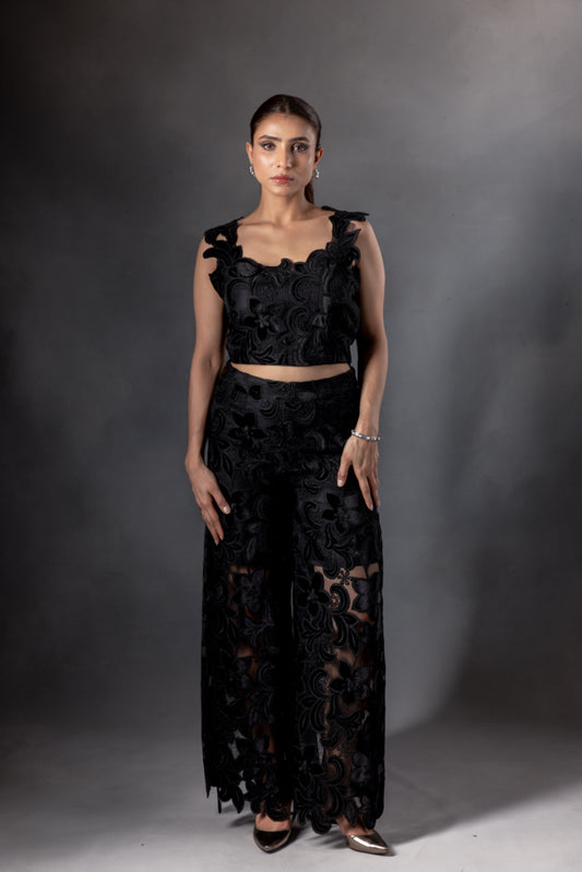 Jade Velvet Mesh Co-ord set