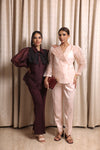 Plum Roses Yoke Co-ord Set