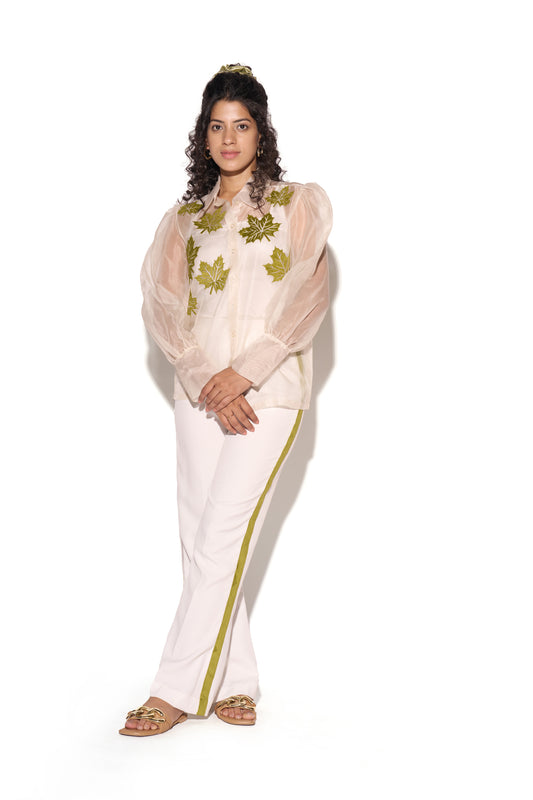 Green Laser Cut Leaf Co-Ord Set