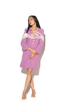Lilac Bird Heart Collar Dress