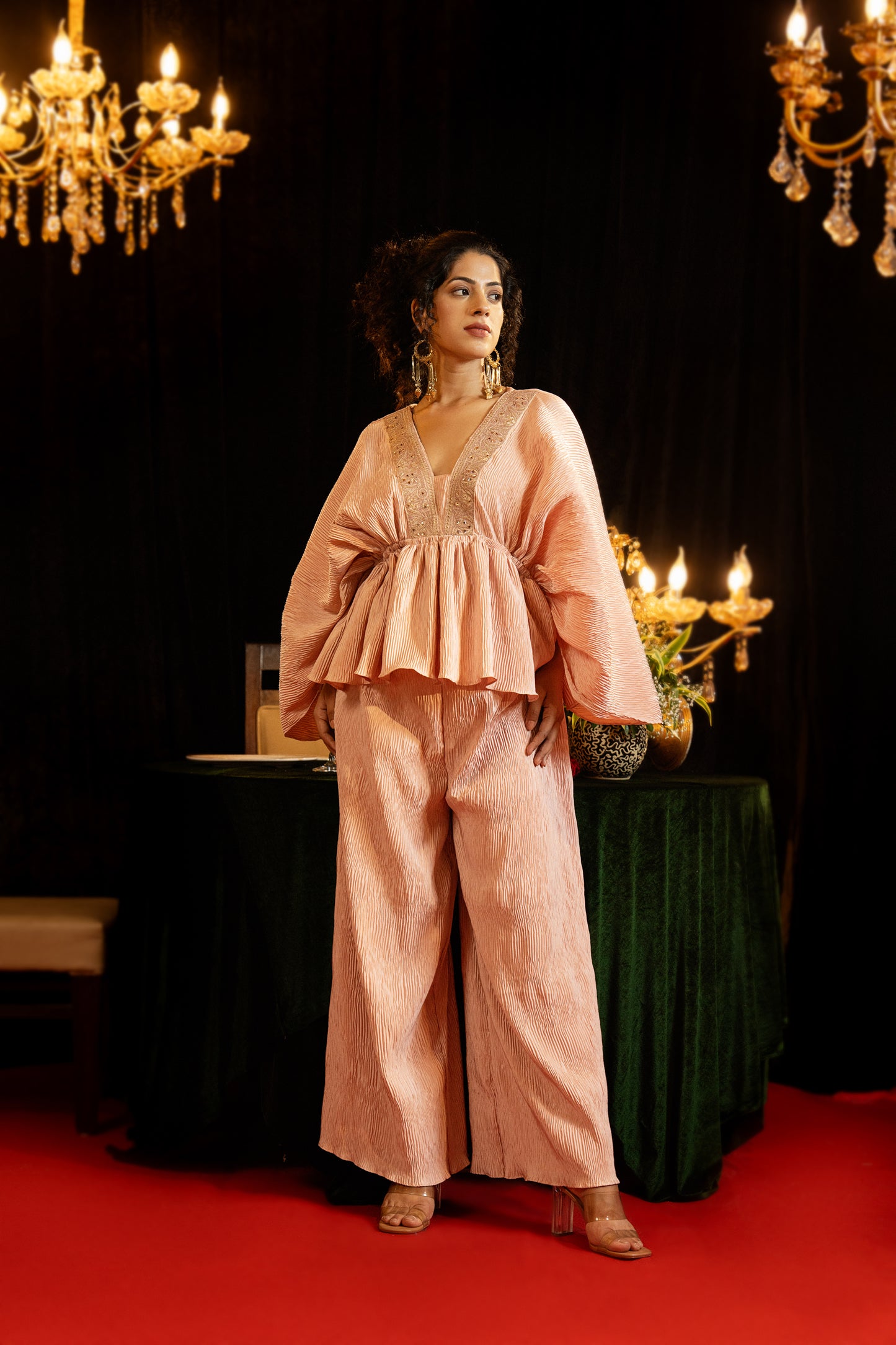 Wrinkled Rose Gold Co-Ord Set