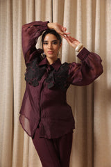 Plum Roses Yoke Co-ord Set