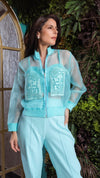 Oceanic Blue Bomber Jacket