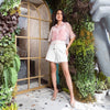 Organza Pink Boxy Top