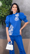 Royal Blue Tailored Co-ord Set