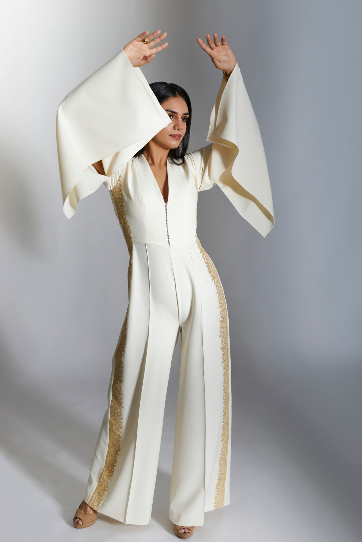 Off-White Embroidered Jumpsuit