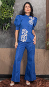Royal Blue Tailored Co-ord Set