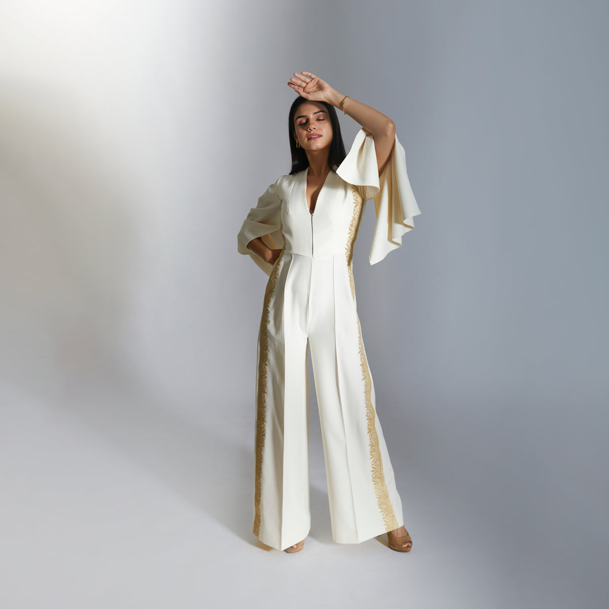 Off-White Embroidered Jumpsuit