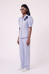 Sky Bloom Puff Sleeve Shirt