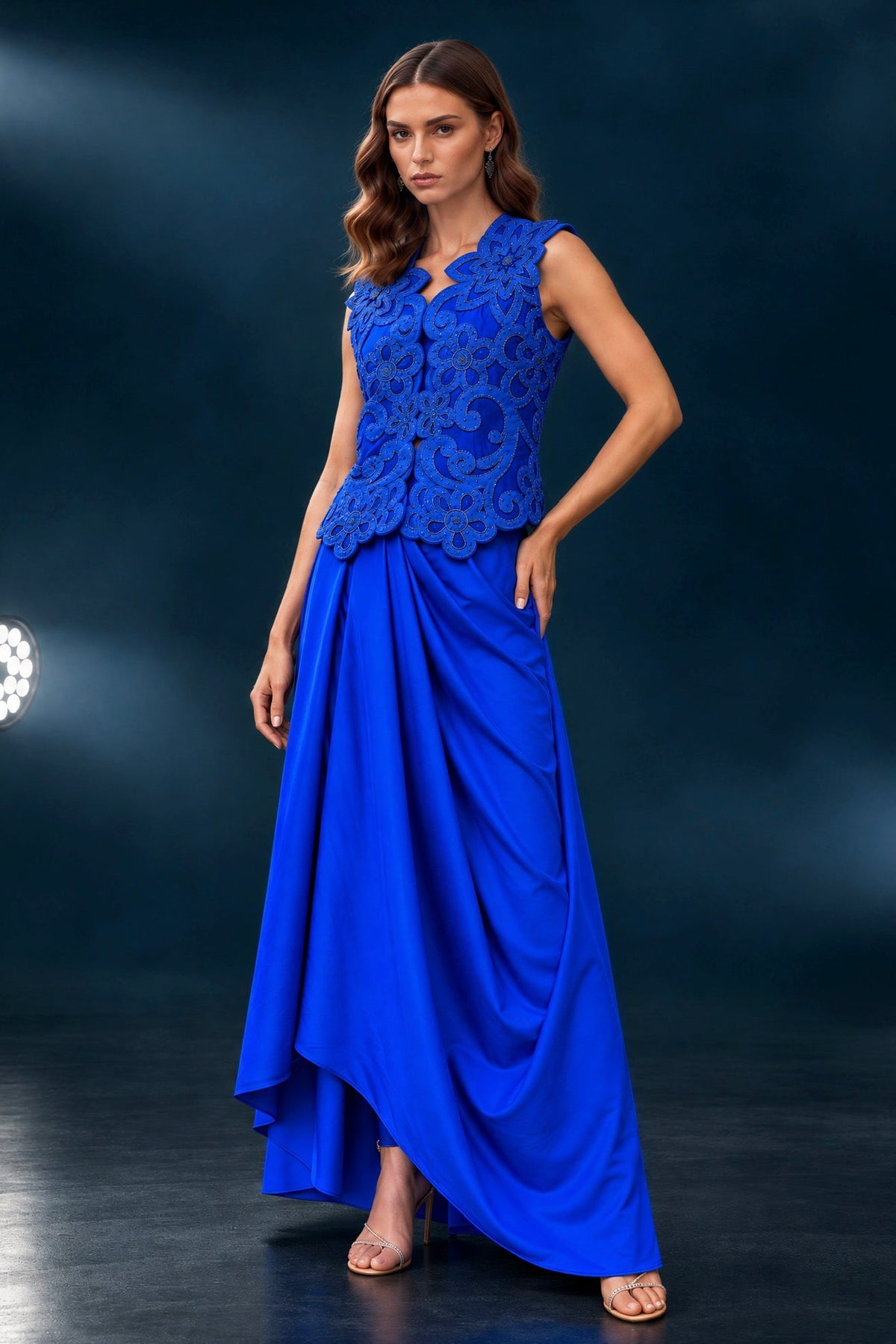 Electric Blue Drape Set