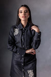 Coalex Floral Patch Shirt Dress