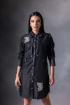 Coalex Floral Patch Shirt Dress