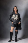 Charcoal Grey Crop Jacket & Shorts Set