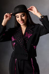 Metallic Butterfly Crop Jacket