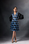 Hexim Blazer Dress with Organza Sleeves